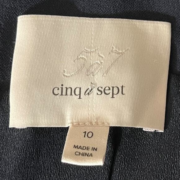 Cinq a Sept Dress Christa Ruched ruffle overlay blue size 10 - Picture 5 of 8